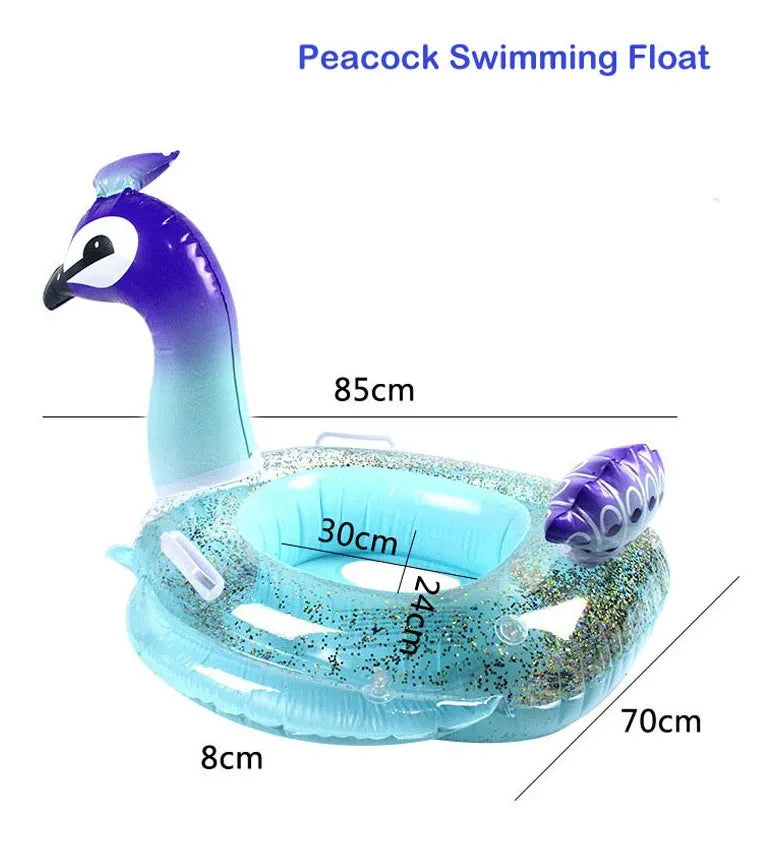 Flotador Inflable Pavo Real 85cm Playa Piscina