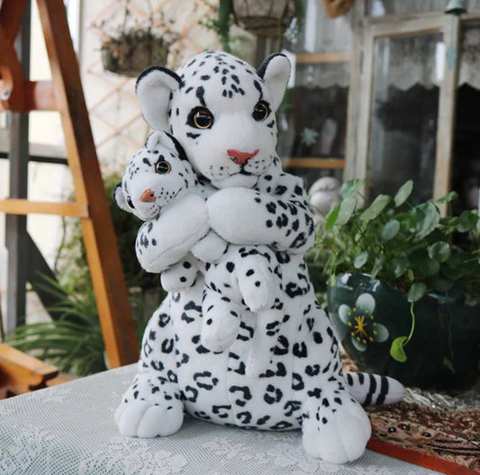 Peluche Tigre/leopardo/león Y Cachorro 40cm Suaves