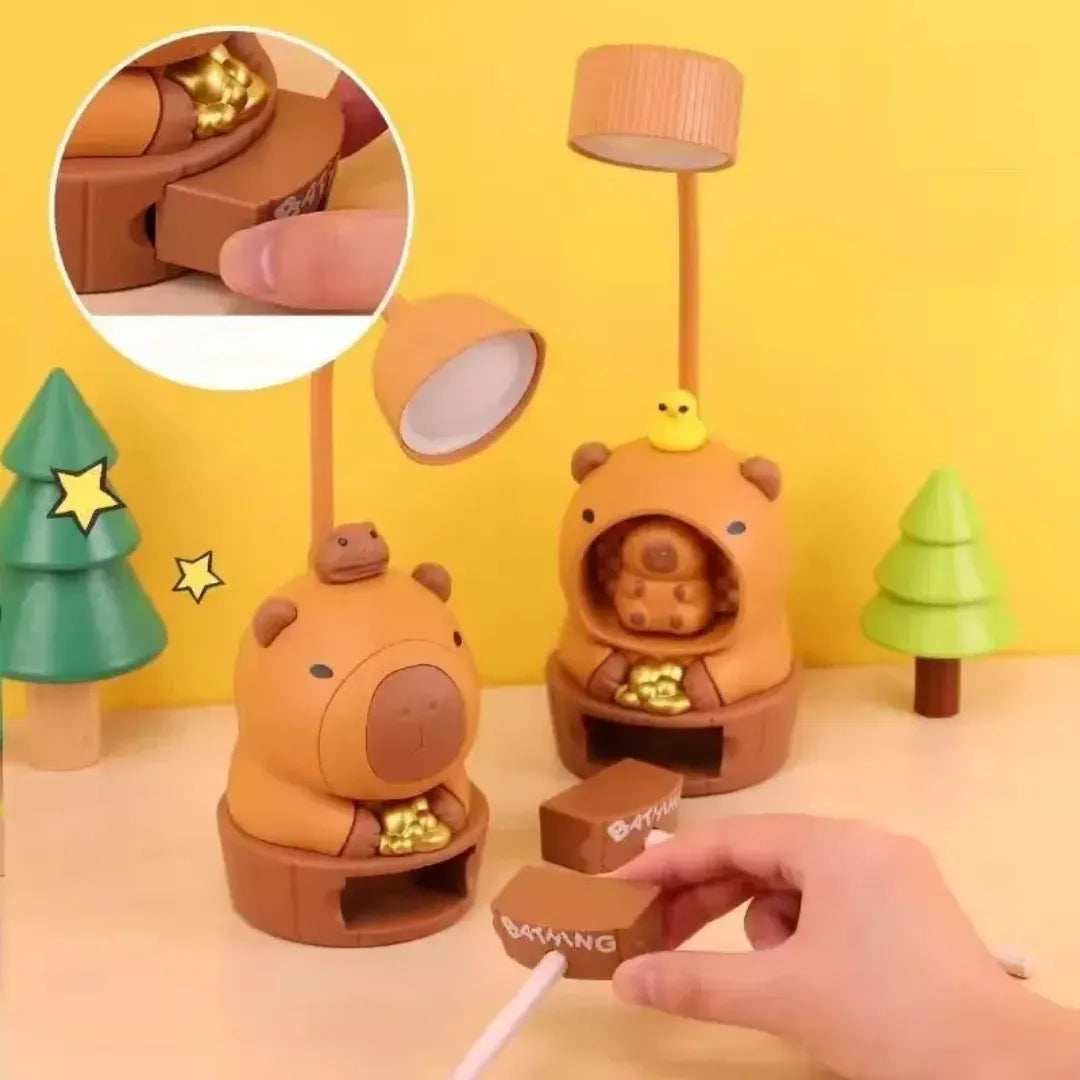 Lampara Veladora Infantil Capibara 29cm Usb