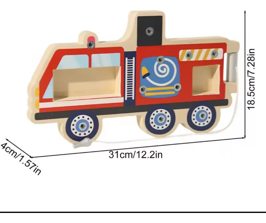 Tablero De Actividades Camión En Madera Montessori