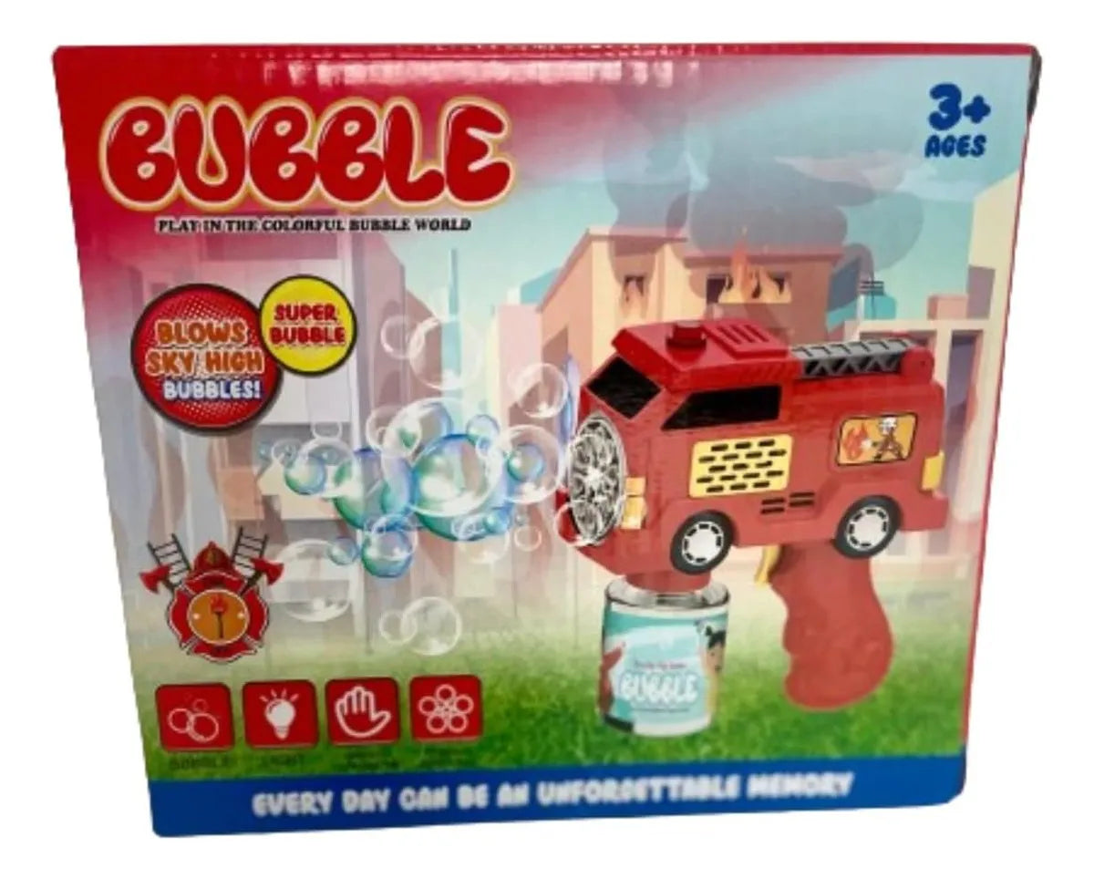 Burbujero Auto Bombero Automatico con Luces y Sonido