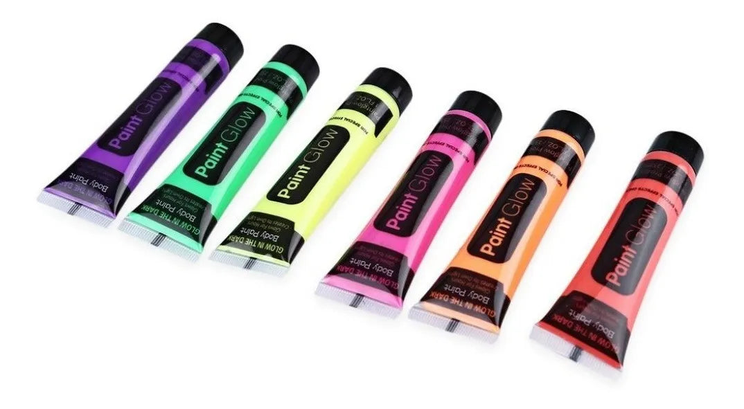 Pintura Facial Y Corporal Neon Pack X6 Unidades