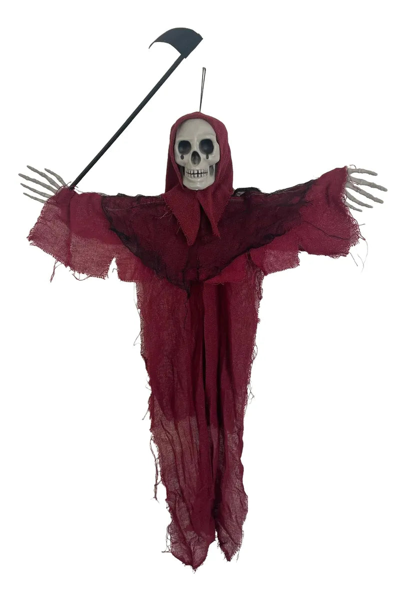 Esqueleto Colgante La Muerte En Rojo 60x40 Cm