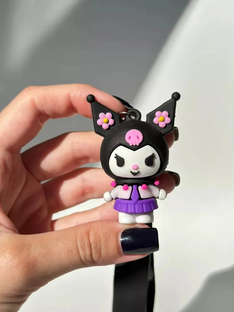 Llaveros De Kuromi Hello Kitty Pack X12 Souvenir