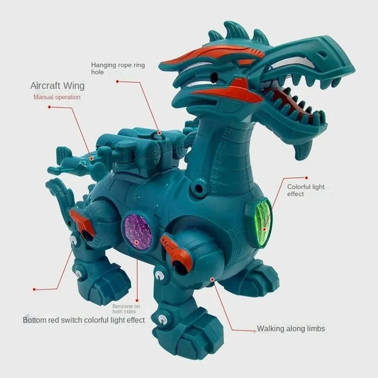 Dragón Con Luz Sonido Y Movimiento 2 Colores