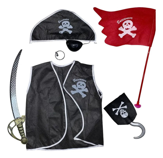 Disfraz De Pirata Infantil Set 7 Piezas