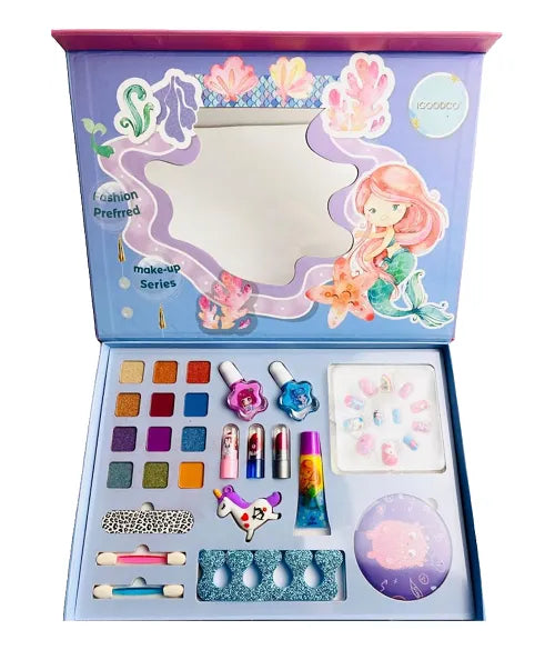 Set Maquillaje Infantil Sirena 25 En 1