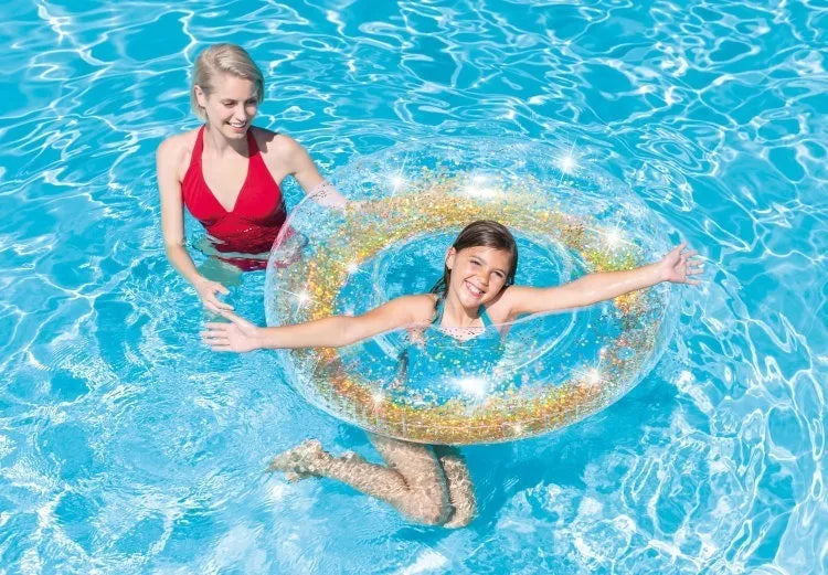 Flotador Inflable Con Glitter 60 Cm