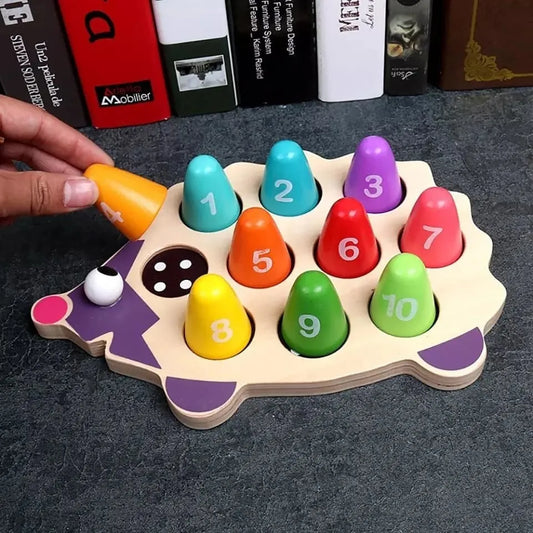 Erizo Didáctico En Madera Imantado Montessori