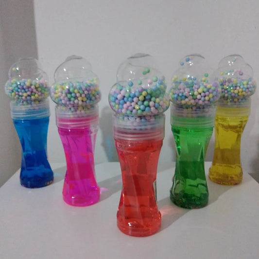 Slime Pote Helado Con Glitter 5 Colores A Eleccion