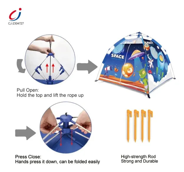 Carpa Infantil Estilo Espacio Con Cierre 130x120