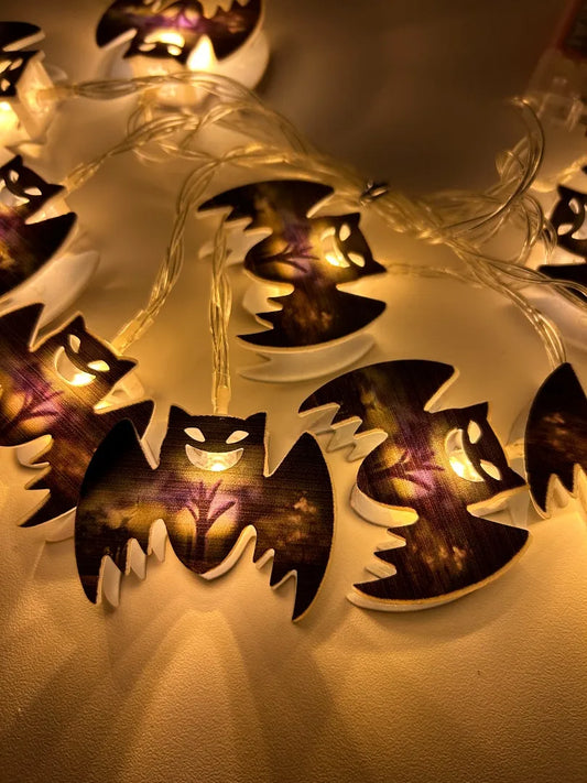 Guia De Luces 2mts Murcielago Decoracion Halloween