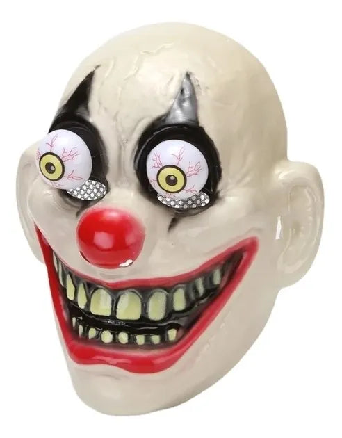 Mascara De Payaso Ojos Saltones Plástico Halloween
