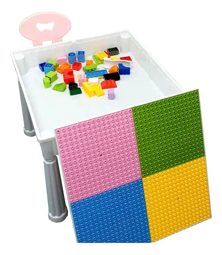 Mesa Multifuncion Infantil Con Silla Abs Didactica