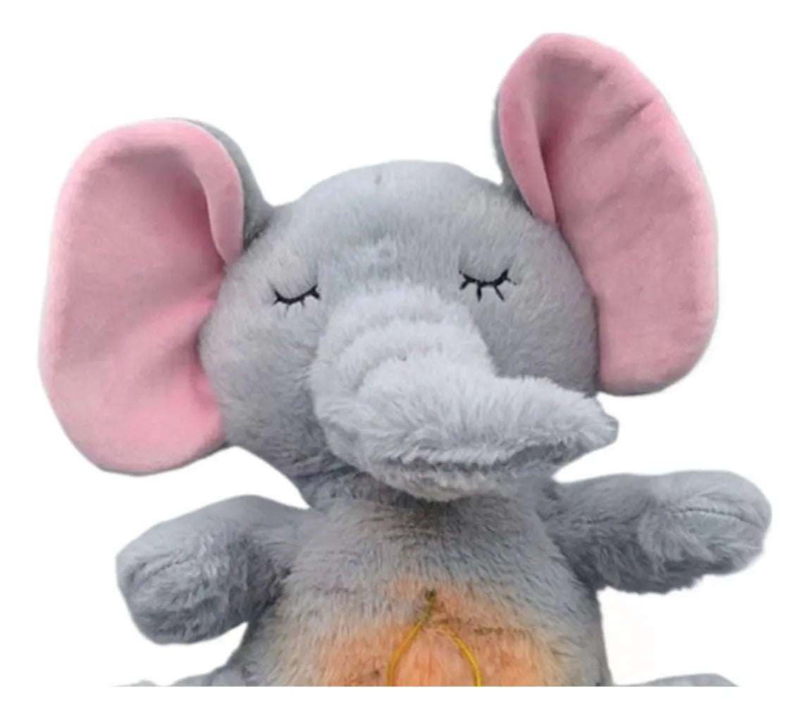 Elefante De Peluche Con Respiración Y Sonido 30cm