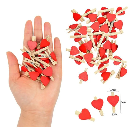 Caja De Palillos Clips Con Forma De Corazón Packx20