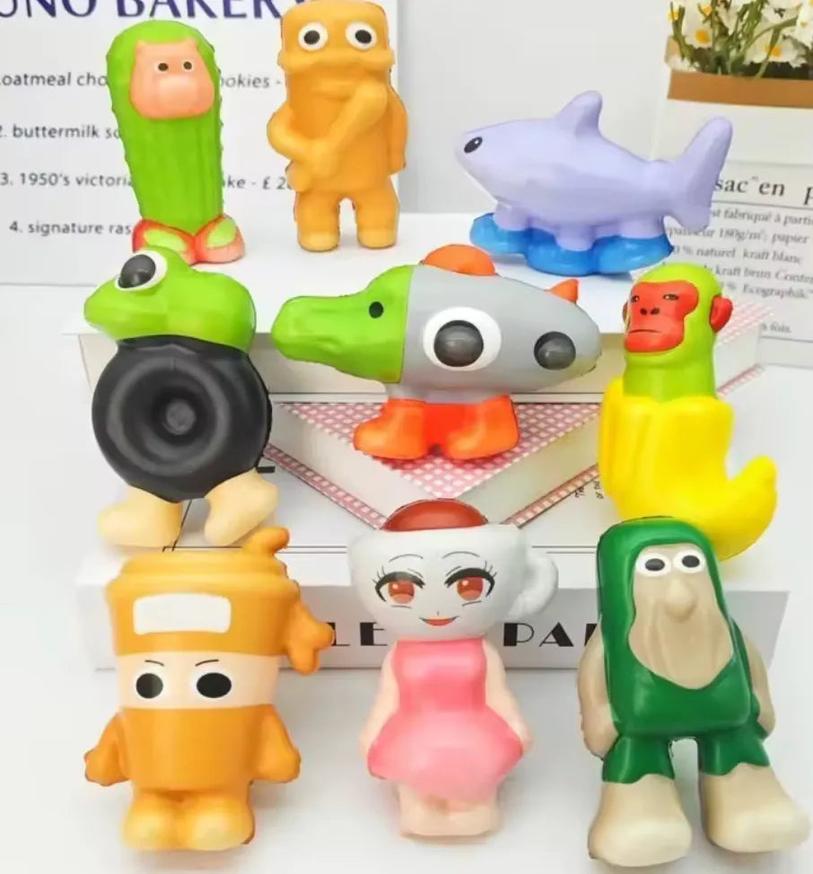 Pack 3 Squishy Brainrot Amigos Surtidos Antiestrés