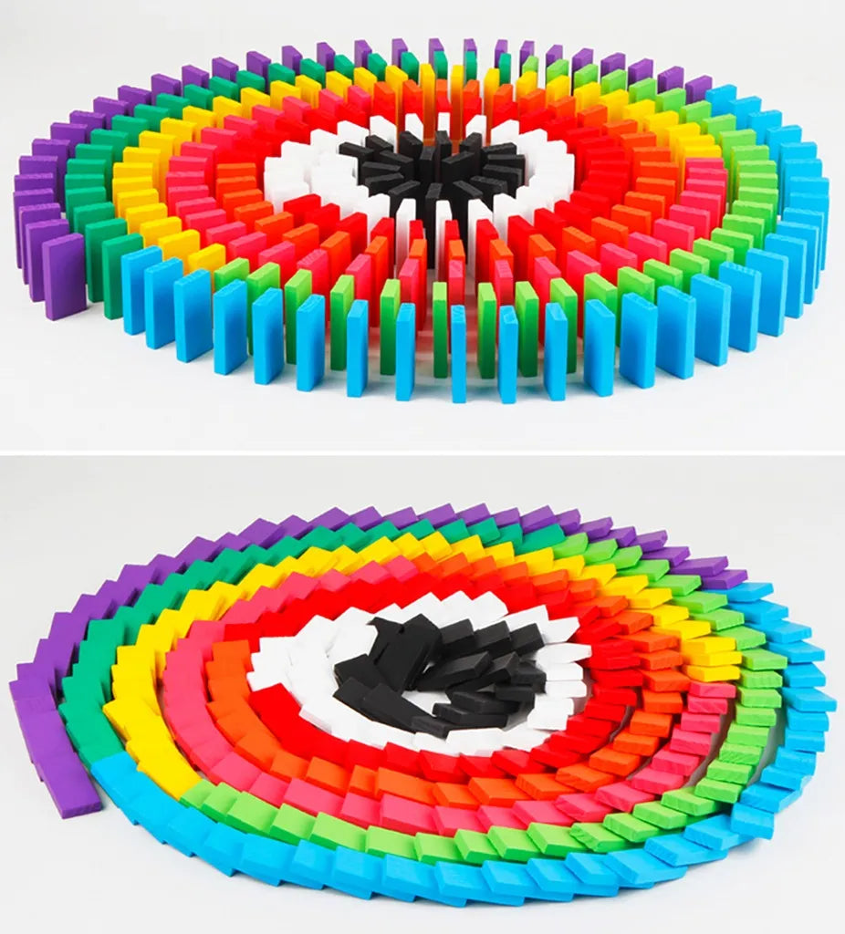 Domino En Madera De Colores 360pcs Montessori