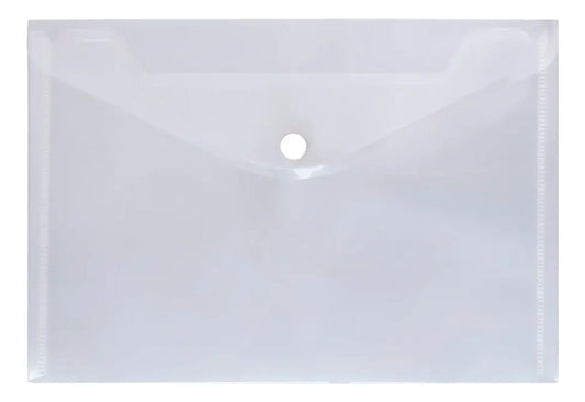 Sobre Transparente Pvc Tamaño A4 Con Cierre Botón