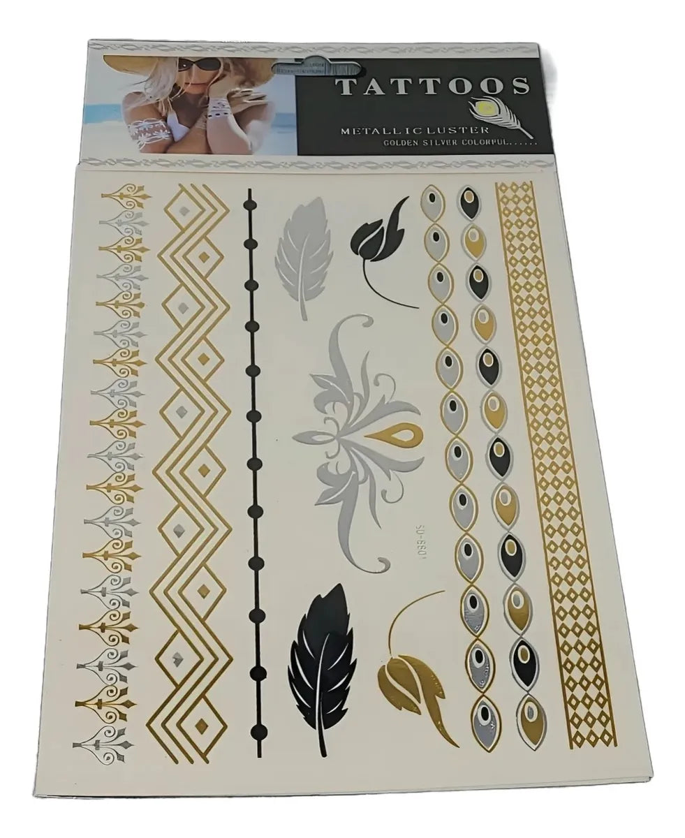Tatuajes Temporales Dorados