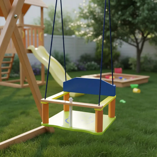 Hamaca De Bebe En Madera Con Soporte Protector