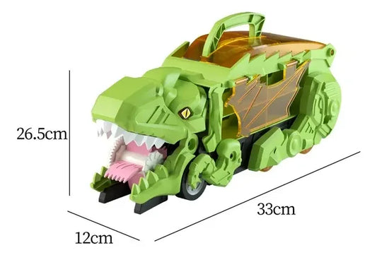 Camion De Dinosaurio Con Porta Autos Y Rampa 33cm