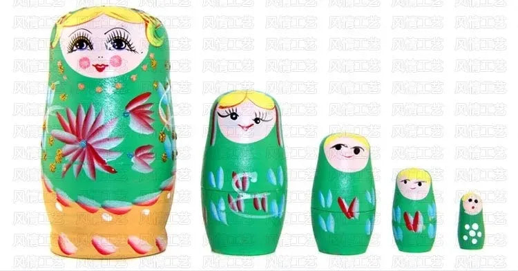 Mamushka En Madera 14cm Varios Colores