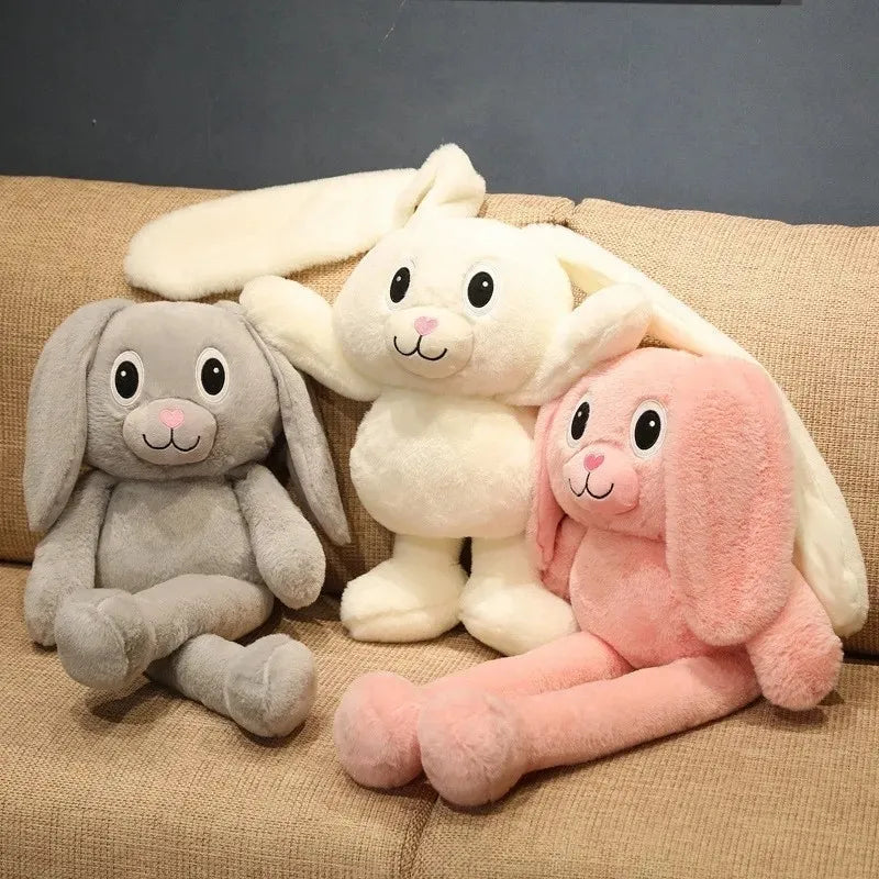 Conejo De Peluche 80 Cm De Largo Únicos Suaves