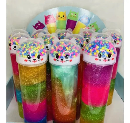 Slime Largo De Oso 20 Cm Pack X2 Multicolor