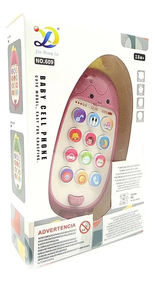 Telefono Celular Bebé Infantil A Pila Sonido Música