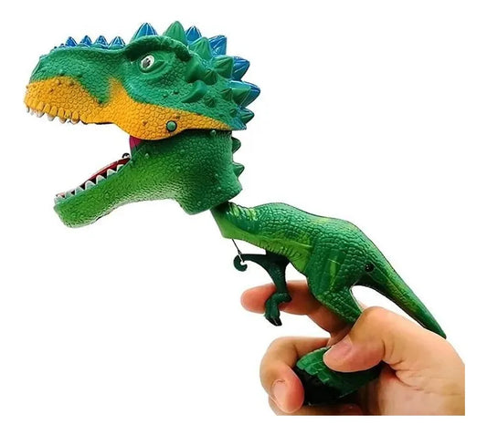 Muñeco Dinosaurio Mordelon 25cm Con Luz Y Sonido