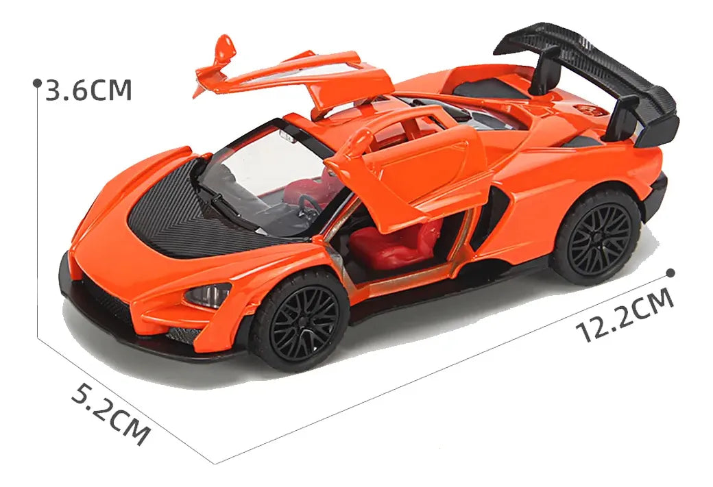 Auto De Metal Deportivo 12cm 4 Colores Calidad