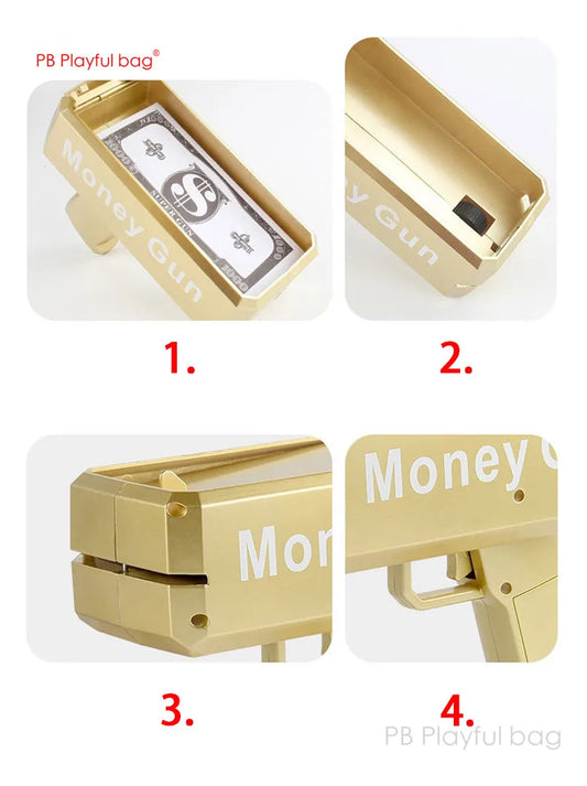 Pistola Lanza Dinero Billetes Fiesta Cotillón