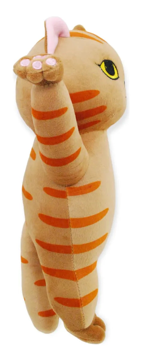 Peluche Gato Reguetower 29cm Importado Color Miel