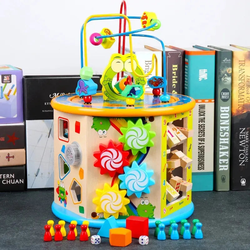 Cubo Didáctico En Madera Montessori Multitarea