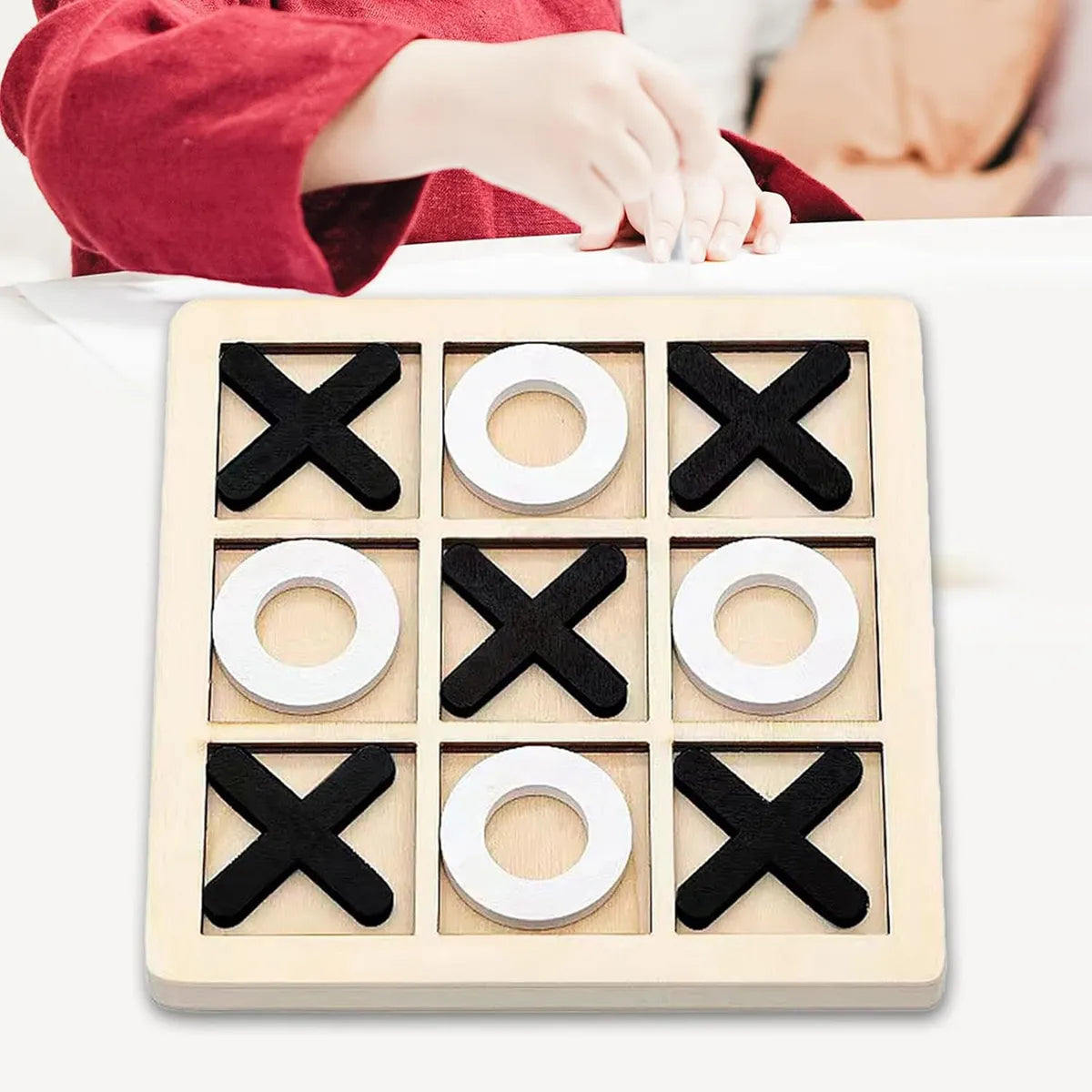 Juego De Mesa Tateti En Madera Montessori 15x15cm
