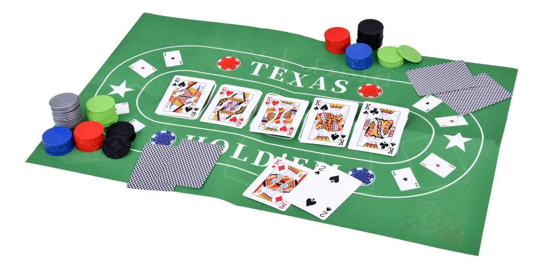 Set 2 En 1 Poker Y Blackjack Con Cartas Y Fichas