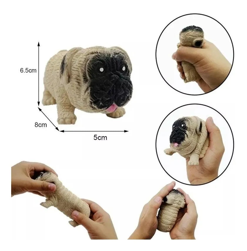 Squishy Perro Amansaloco Pug Caja X12 Unidades