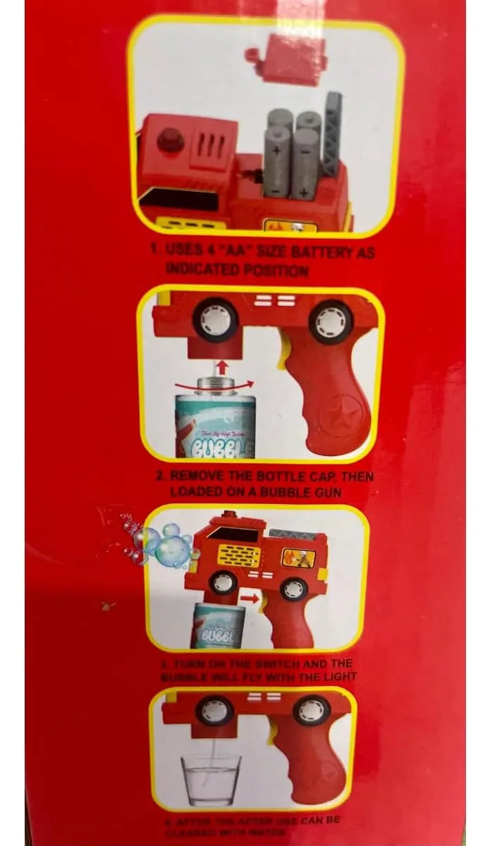 Burbujero Auto Bombero Automatico con Luces y Sonido