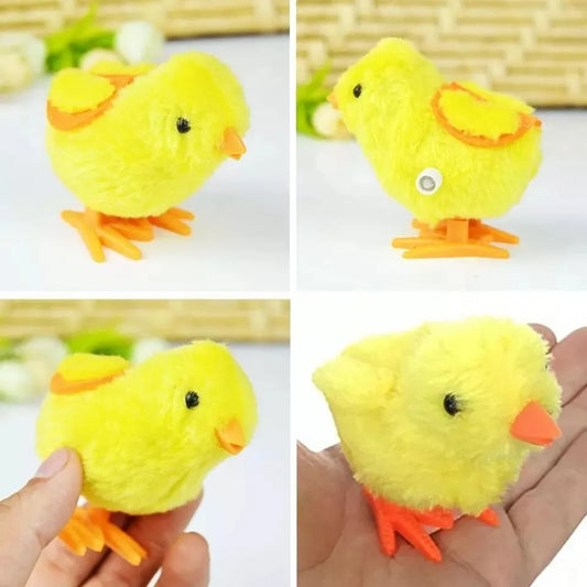 Pollito A Cuerda Amarillo Camina Salta 8 Cm