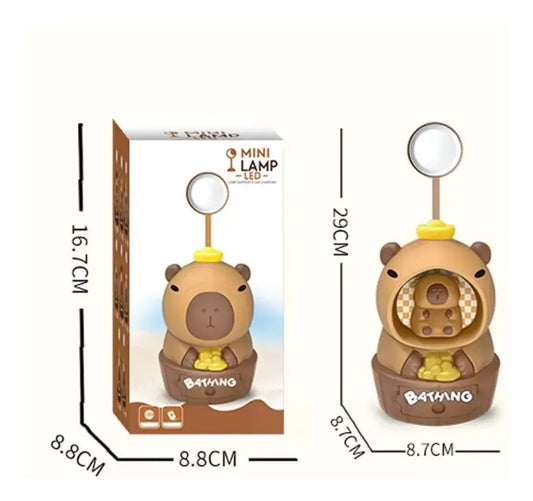 Lampara Veladora Infantil Capibara 29cm Usb