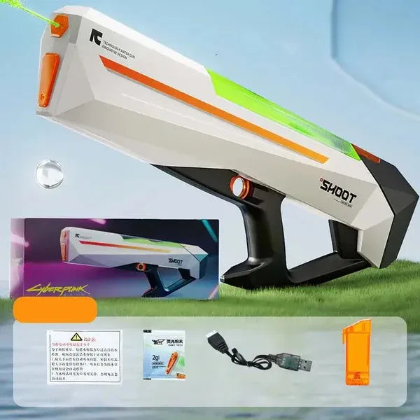 Pistola De Agua Cyberpunk Brilla En Oscuridad Usb