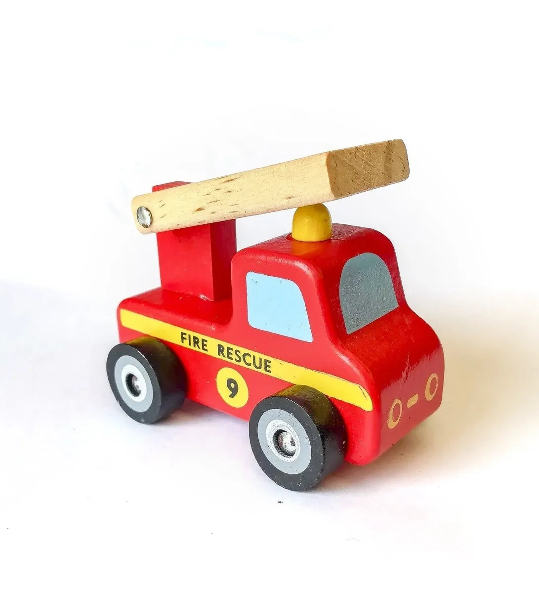 Autos De Madera Pack X6 Unidades Montessori 9 Cm