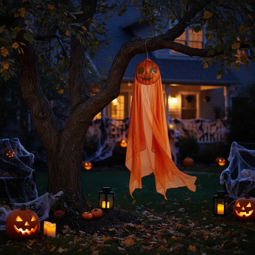 Decoracion Colgante Calabaza Fantasma Halloween