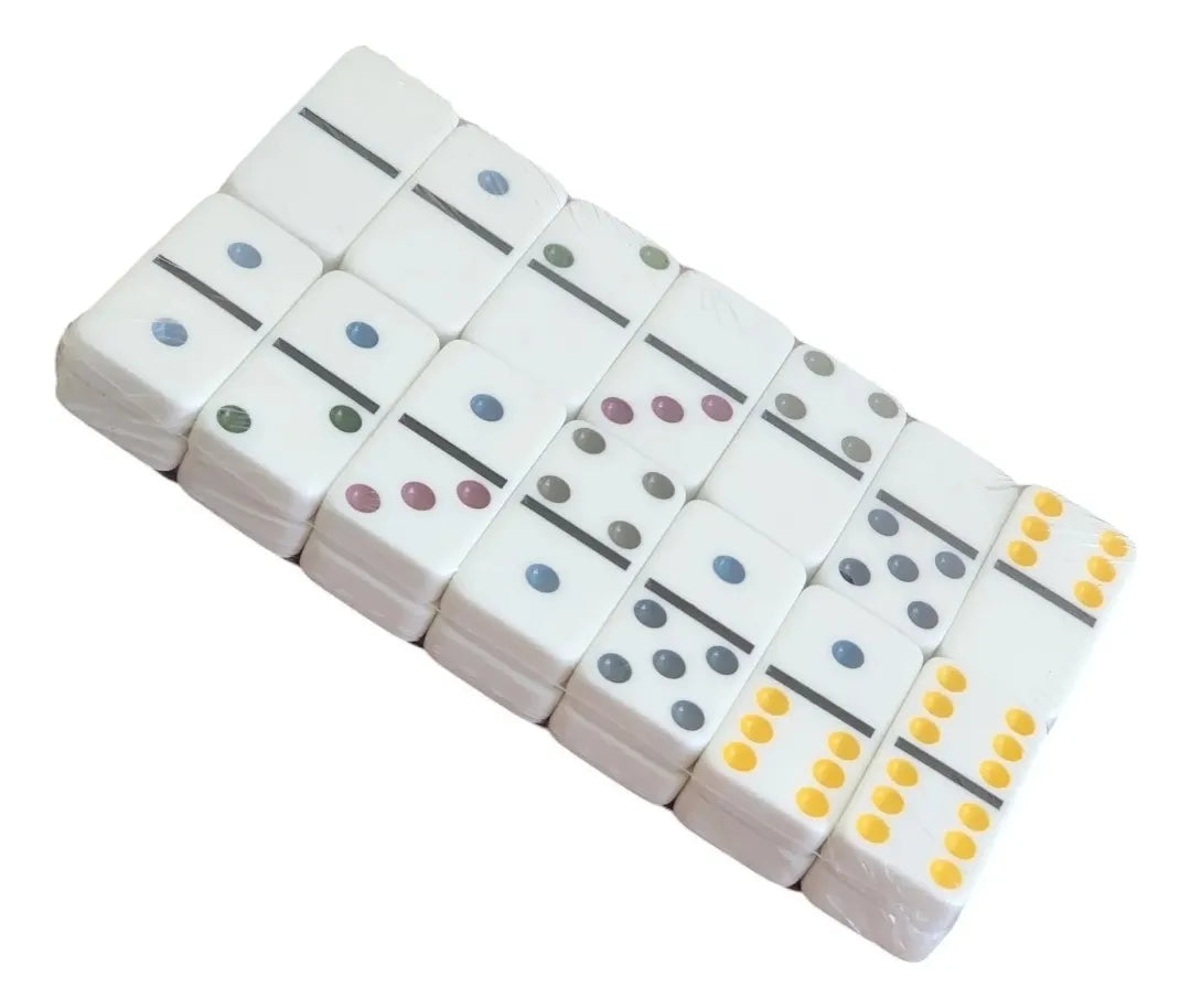 Domino Doble 9 Caja Metálica 55 Piezas Coloridas