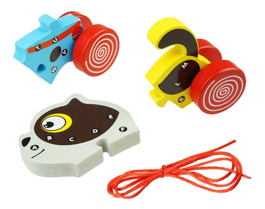 Arrastre En Madera Modelo Animales Puzzle Encsastre