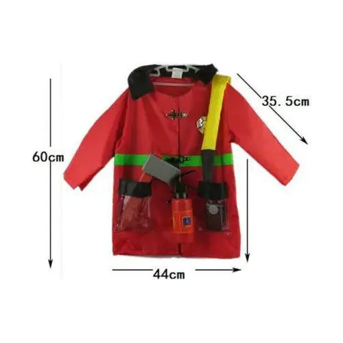 Disfraz De Bombero Con Herramientas Gorro Infantil