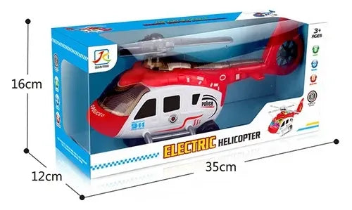Helicóptero De Policía Con Luz Sonido Y Movimiento