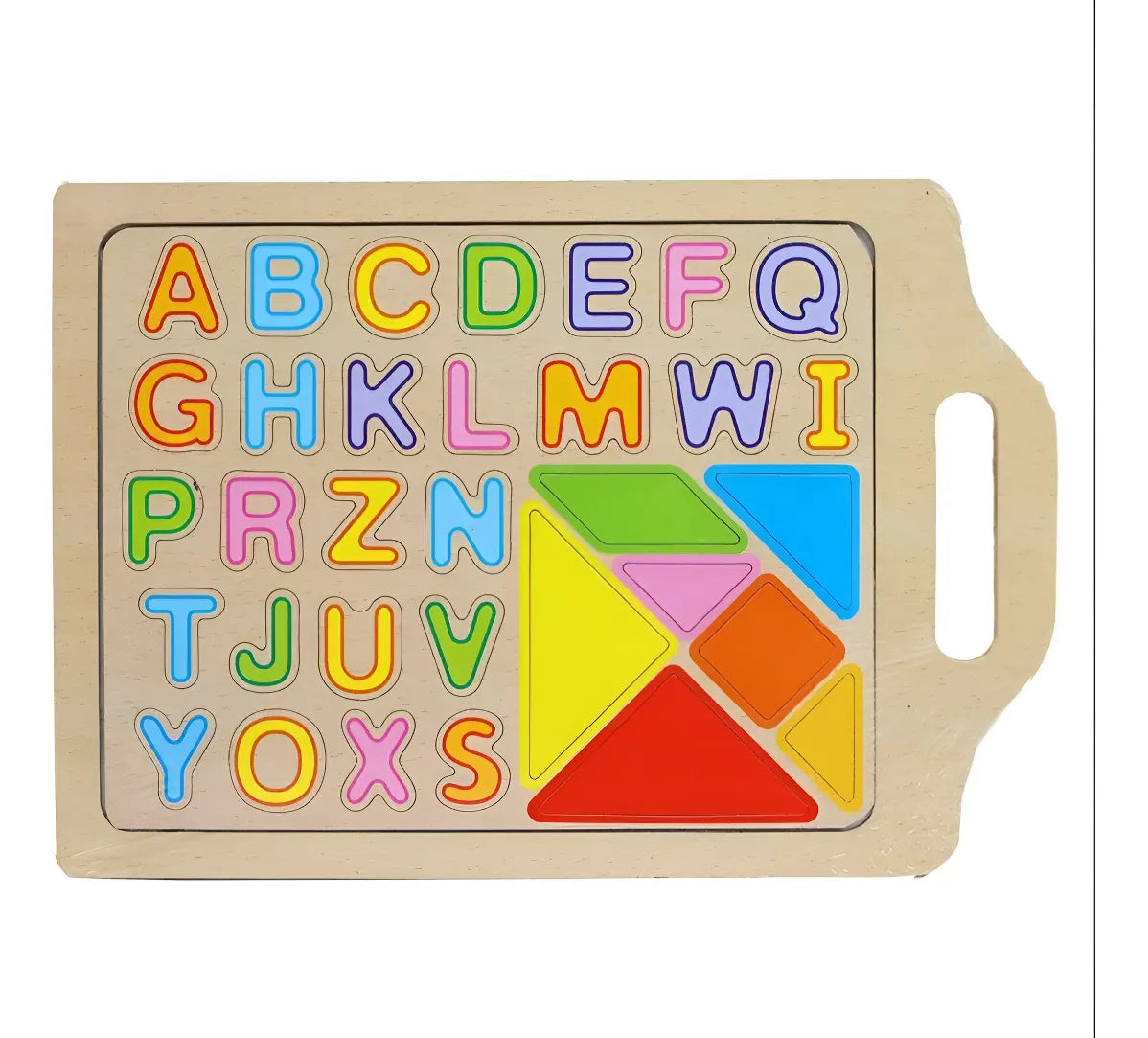 Pizarra Magnética con Letras y Formas de Madera Montessori
