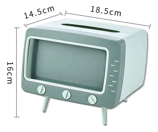 Televisión De Juguete Porta Celular Pañuelos 18cm